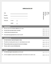 An Excel Template for Training Evaluation Form