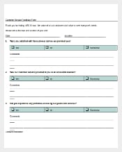 Customer Service Survey Feedback Form Word Doc Download
