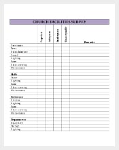 Church Facilities Survey Template PDF Download