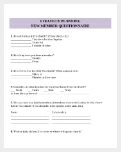 Church Survey Questionnaire Template PDF