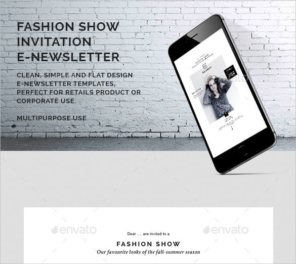 fashion show invitation email newsletter template download