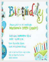 Adult Birthday Invitation Template free