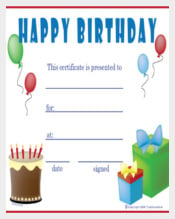 Free Printable Birthday Gift Certificate Template free