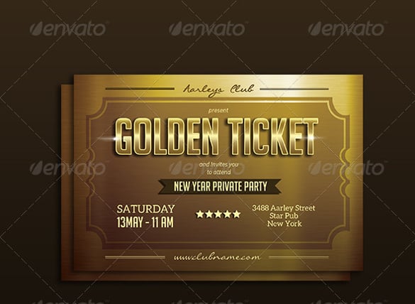 golden ticket invitation