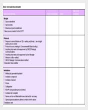 Event Planning Itinerary Template free