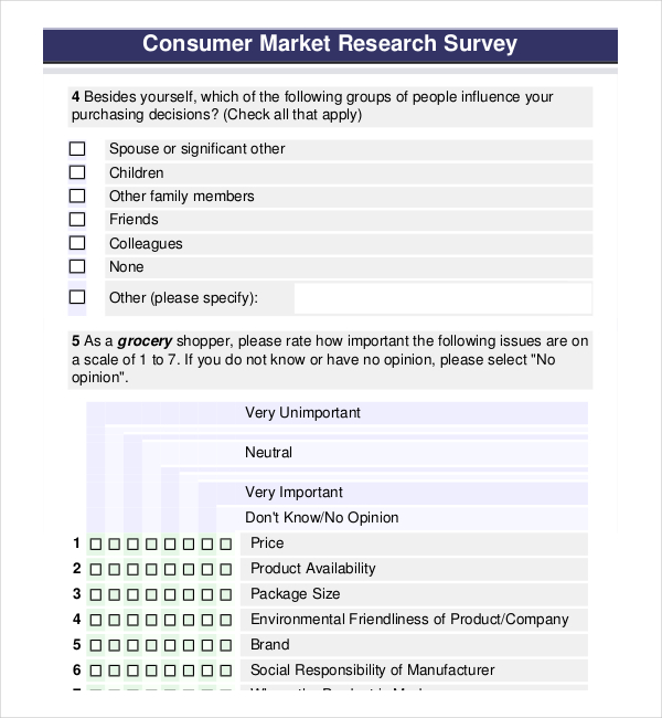 Free Survey Template – 14+ Free Word, Excel, PDF Documents Download