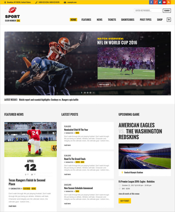 28+ Soccer Club Website Themes & Templates