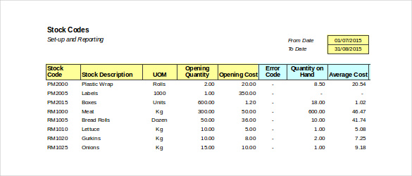 stock inventory software template xls formate