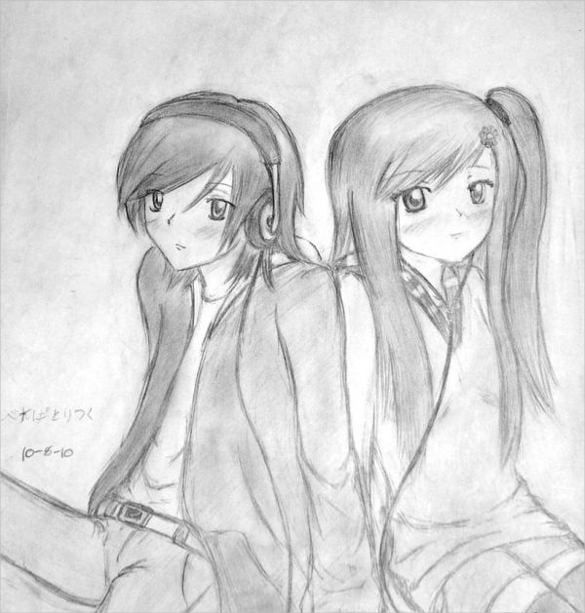 cute-couple-drawing-template1