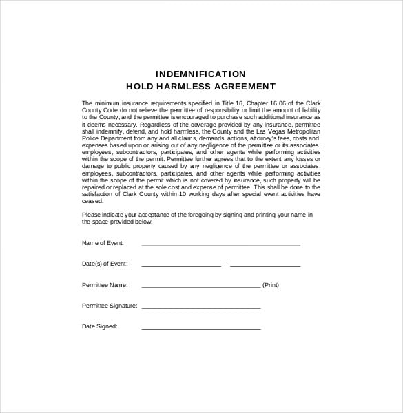indemnification-hold-harmless-agreement-