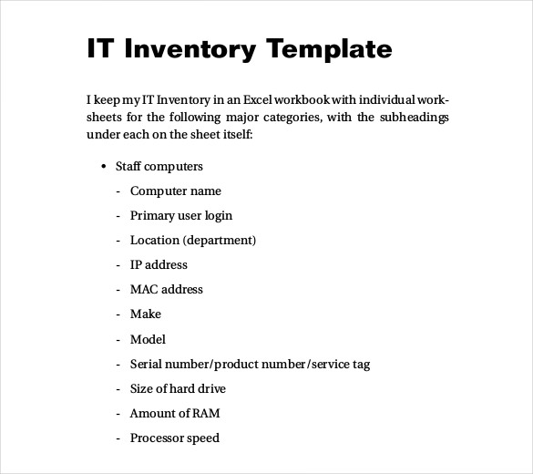 pdf it inventory template