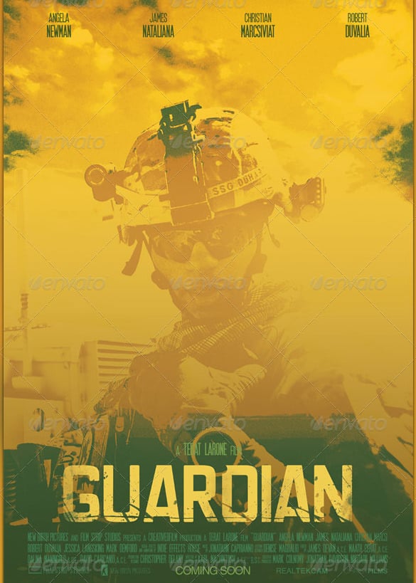 guardian movie poster template photoshop psd download