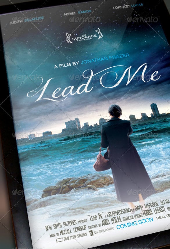 lead me movie poster template psd download