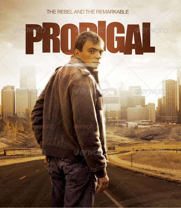 prodigal movie poster template photoshop psd printable