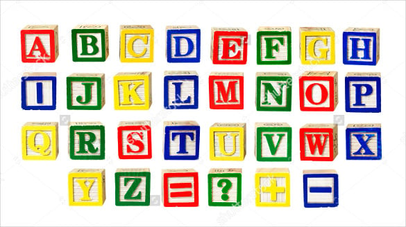 9 Alphabet Letter Squares Template Free PSD EPS Format Download 