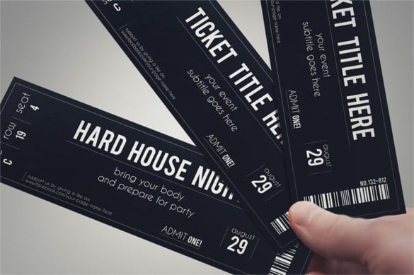 stylish fabric event ticket template