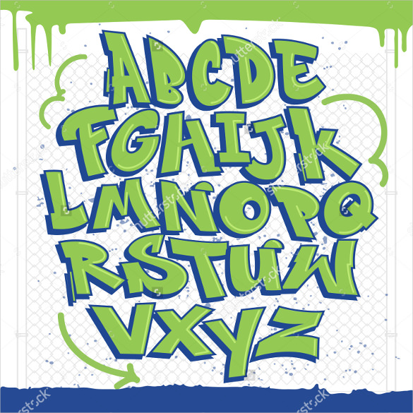 Graffiti Alphabet Letter Template – 16+ Free PSD, EPS, Format Download ...