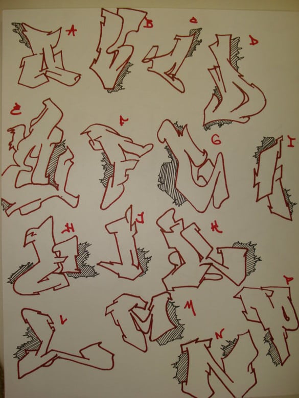 Graffiti Alphabet Letter Template – 16+ Free PSD, EPS, Format Download