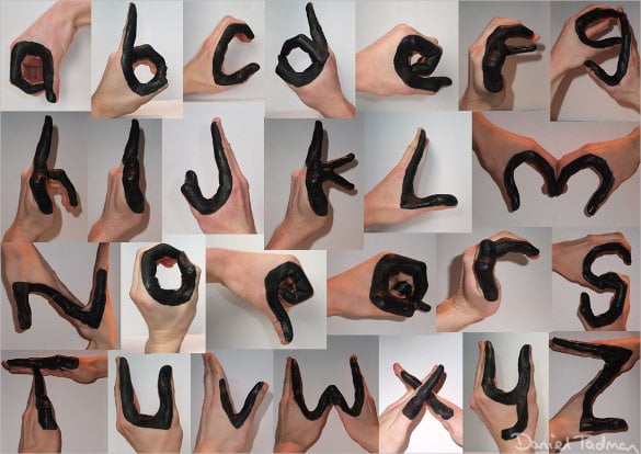 hand cool alphabet letter download