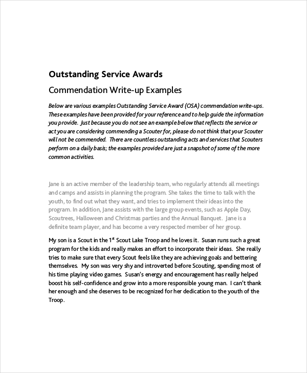 Service Award Template 8+ Word, Excel, PDF Documents Download