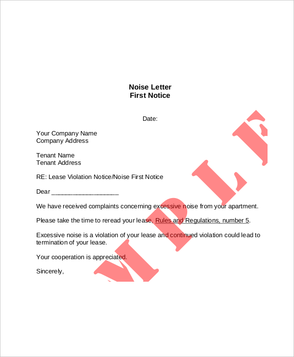 Notice Letter Template 8+ Free Word, PDF Documents Download