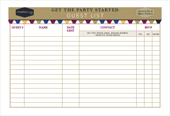 18 Birthday List Templates Free Sample Example Format Download