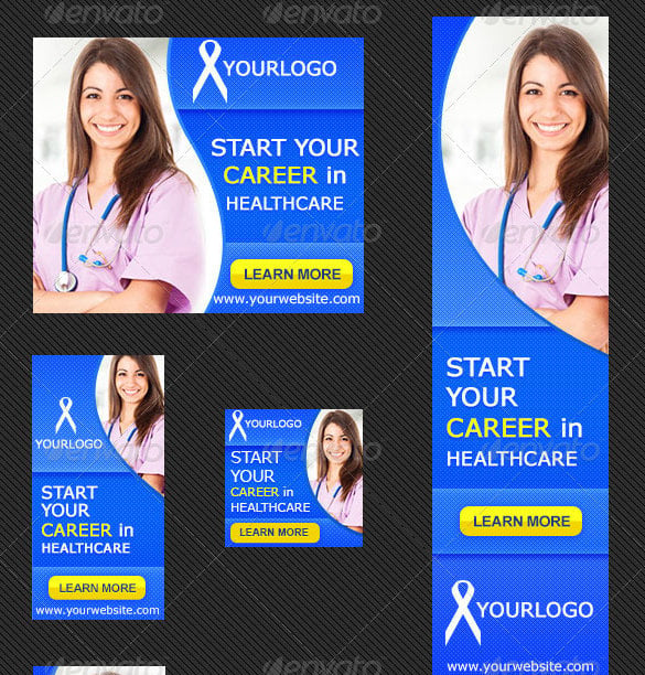 download medical career banner ad template psd editable
