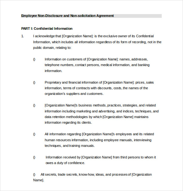 non-disclosure-employee-agreement-document