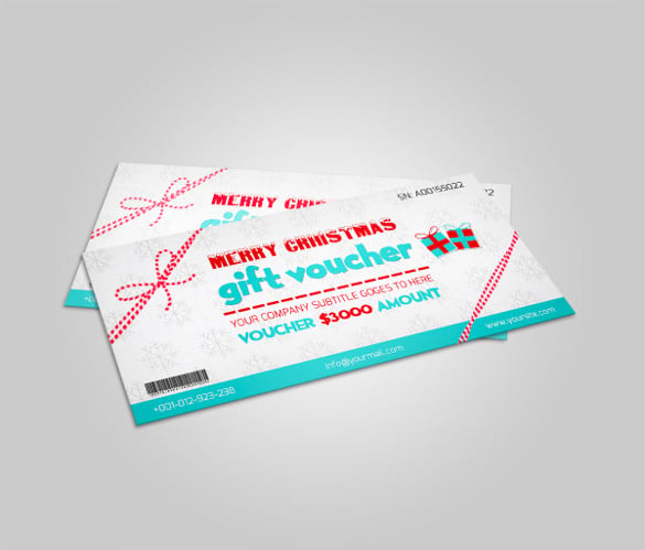 best christmas holiday gift voucher card template