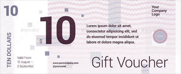 front and back design gift voucher template