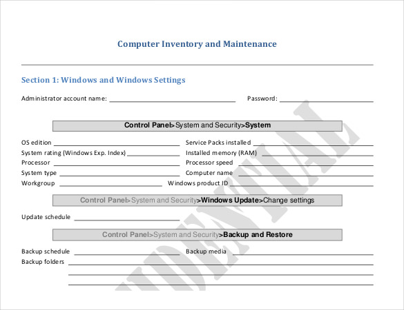 Computer Inventory Template – 19+ Free Word, Excel, PDF Documents Download
