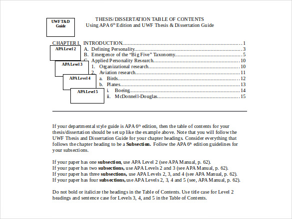 Free thesis example