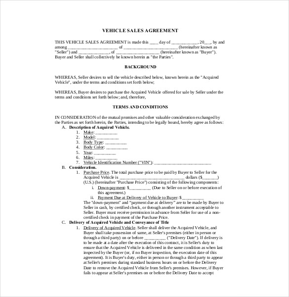 Sales Contract Template