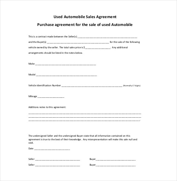 30 Sales Agreement Template Free Word PDF Document Download