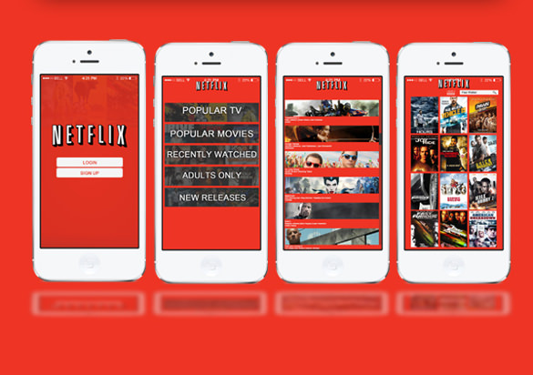 netflix app design download