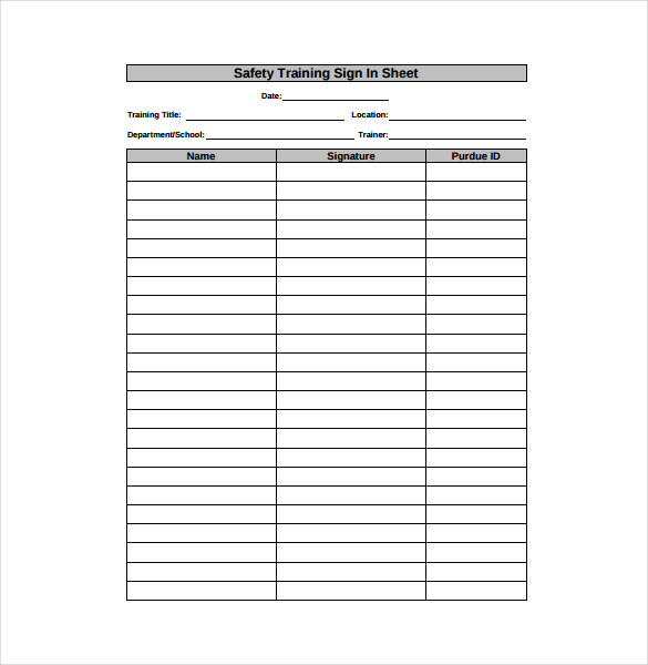 18+ Sign In Sheet Templates – Free Sample, Example, Format Download!