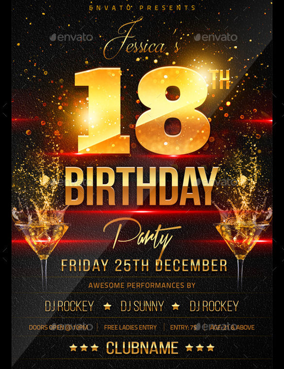 th birthday flyer template