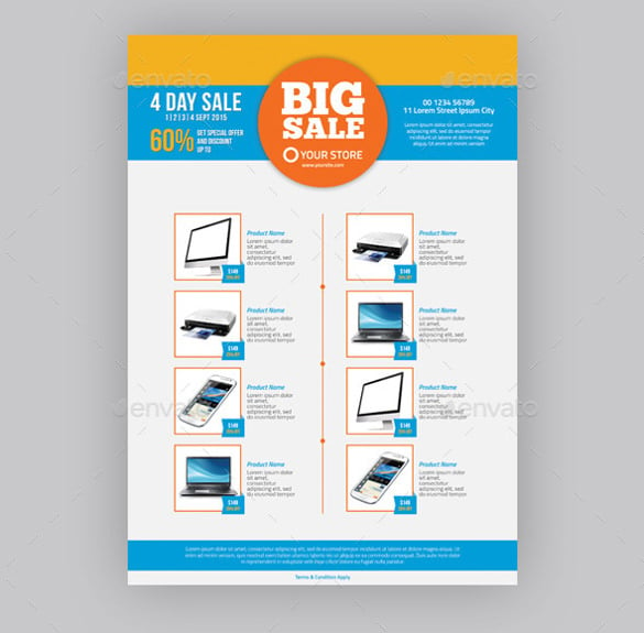 a4 sale flyer template