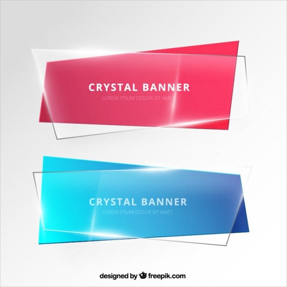 free cristal banner template