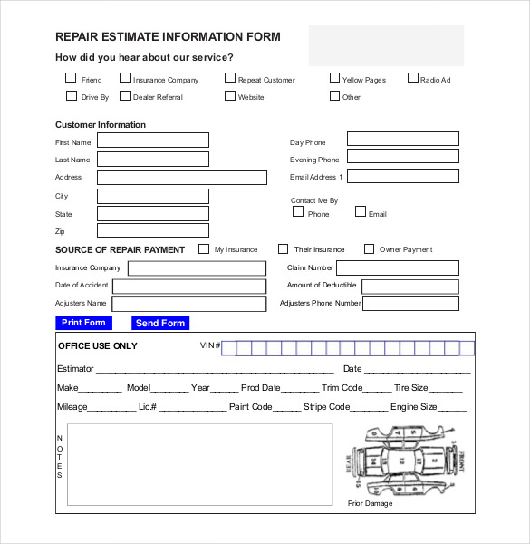 27+ Repair Estimate Templates - Word, PDF, Google Docs, Apple Pages