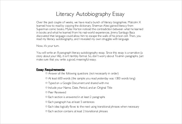 40 Autobiography Examples   Autobiographical Essay Templates