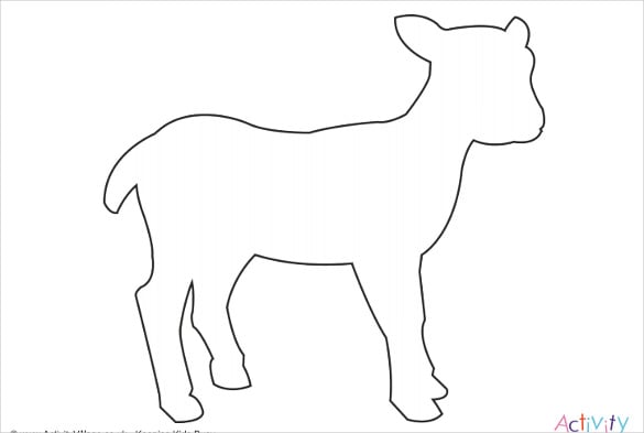 baby lamb writing frame blank template download