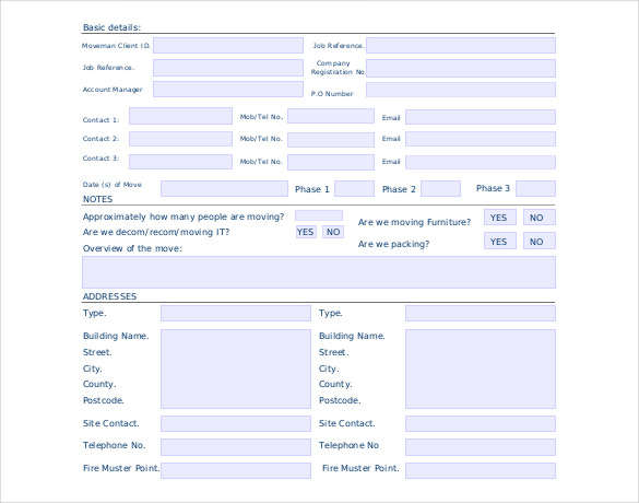 traslochi di uffici di lavoro modello di foglio gratuitamente in formato pdf