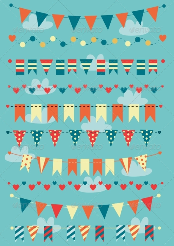 celebration triangle banner template