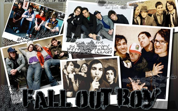 fall out boys polaroid collage template