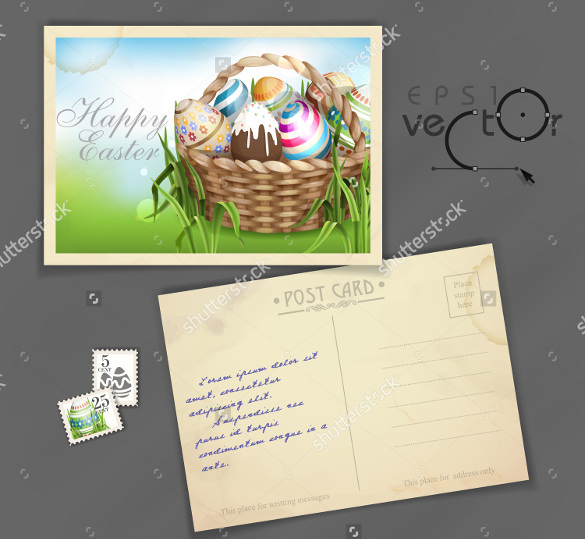 Easter Postcard Template 11+ Free PSD, EPS, Format Download Free