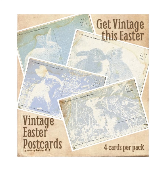 vintage easter postcards template download