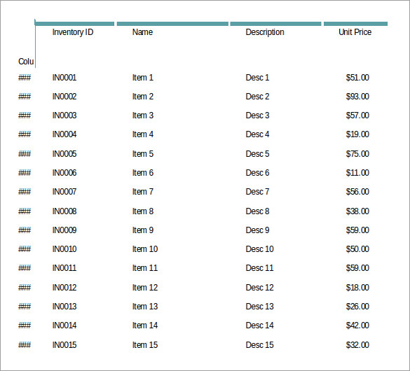 Retail Inventory Template – 13+ Excel, PDF Documents Download | Free