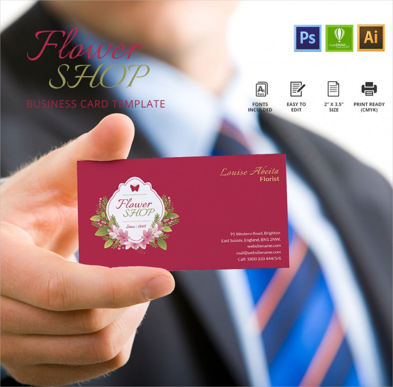 Creative Flower Shop Business Card Template | Free & Premium Templates