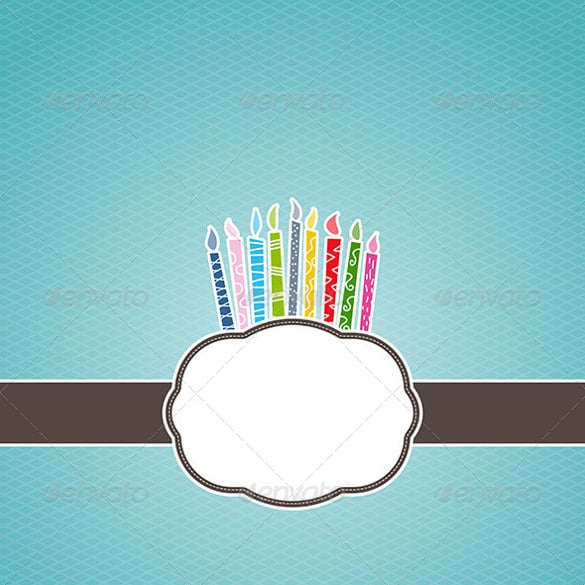 blank birthday template with candles